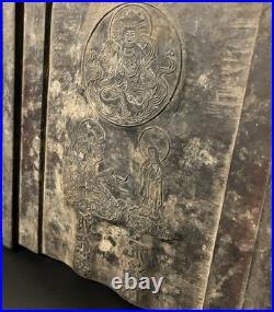 Apanese Antique Woodblock Hanki Mt Asama Kokuzo Bosatsu Uho Doji Rare