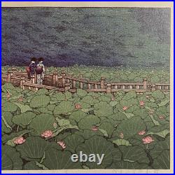 Authentic Guaranteed Kawase Hasui, Shiba Benten Pond, 1929, Woodblock print