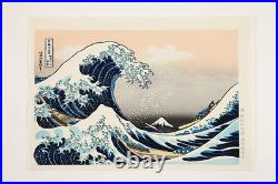 Authentic Hokusai Ukiyo-e Woodblock Print -Great Wave off Kanagawa