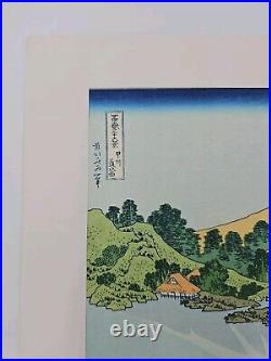 Authentic Hokusai Ukiyo-e Woodblock Print -Kosyu Misaka Water Front