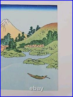 Authentic Hokusai Ukiyo-e Woodblock Print -Kosyu Misaka Water Front