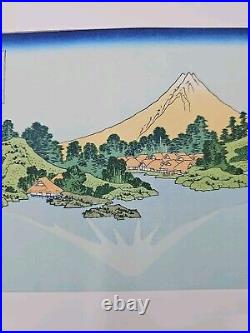 Authentic Hokusai Ukiyo-e Woodblock Print -Kosyu Misaka Water Front