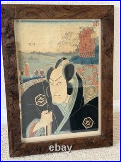 Authentic Japanese Woodblock Print Utagawa Kunisada (Toyokuni III, 1786-1865)