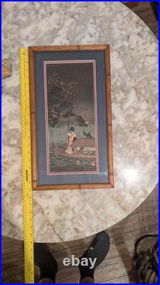 Authentic Woodblock by Shotei Takahashi (Hiroaki) Ryogoku Fireworks circa 1923