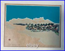 Azechi Umetaro Japanese Woodblock Print Mountains of Shikoku Showa 1957