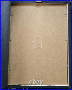 BUNGO Province Utagawa Hiroshige Japanese Woodblock Framed Art Print 18×15 VTG