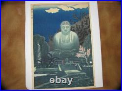 Buddha of Kamakura & Buddha in Moonlight Japanese Woodblock Prints