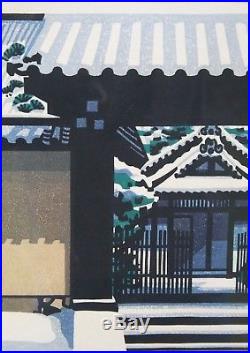 CLIFTON KARHU Woodblock Print Signed & Titled Nara Snow 1984 #5/100