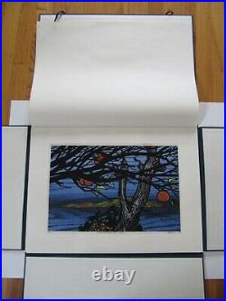 Clifton Karhu TWO woodblock prints rare portfolio format pristine