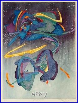 Color Woodblock Japanese Jim Monson Yin Yang Kite Proof 16/50 Price REDUCED