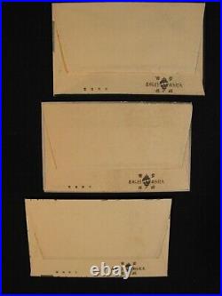 Decorative Envelopes / Pochibukuro of 3 Maikos Pre W. W. II Woodblock Print