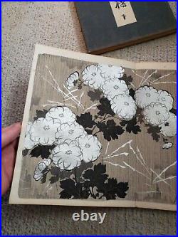 Design Pattern Colored Woodblock Print Book Korin Moyo #1-2 Complete