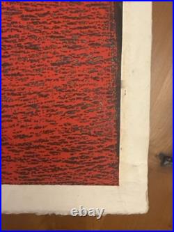 Dream by Kaoru Kawano Wood Block Print on Rice Paper Stamped & Signed From Japan