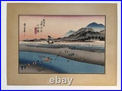 Early 20th Century Utagawa Hiroshige Japanese Woodblock Art Prints River Scenes