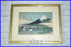 Early KATSUSHIKA HOKUSAI Woodblock Umezawa Manor in Sagami Province