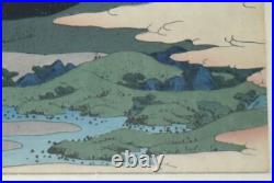 Early KATSUSHIKA HOKUSAI Woodblock Umezawa Manor in Sagami Province