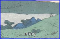 Early KATSUSHIKA HOKUSAI Woodblock Umezawa Manor in Sagami Province