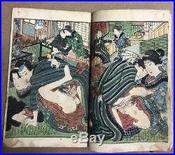 Edo Shunga Iroha Bunko Japanese Woodblock Print Book