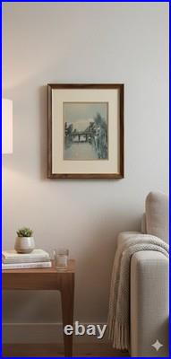 Eiichi Kotozuka Woodblock Print Uji Riverside Kyoto Shin Hanga Uchida Framed Art