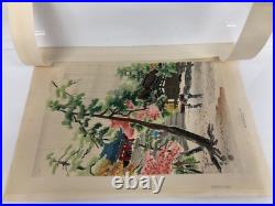 Eiichi Woodblock Print Crimson- tinted Foliage Takao Jingoji Temple in Kyoto