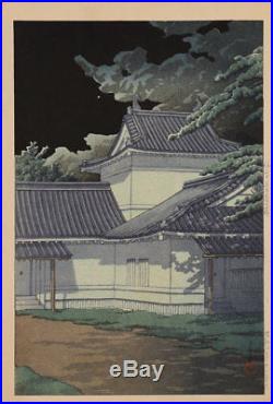 En0711tjMc Japanese woodblock print Kawase Hasui Aoba castle in Sendai 1933