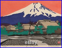 En0801jtbMs10 Japanese woodblock print Kawanishi Yuzaburo Mt. FUJI 16/100
