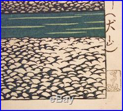 FIRST STATE! 1927 Kawase Hasui Kiso River Original Japanese Woodblock Print