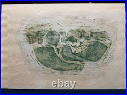 Fumio Fujita Rural Landscape D Woodblock Print 153/200 1969 Signed Framed 006