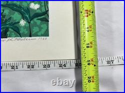 Fumio Kitaoka A. P Edition Woodblock Print Kushiro Marshland 1988 Signed