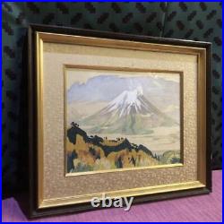 Genuine Work Toraharu Ishikawa Old Japanese Woodblock Print Mt. Fuji From Yoshid