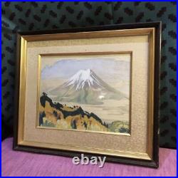 Genuine Work Toraharu Ishikawa Old Japanese Woodblock Print Mt. Fuji From Yoshid