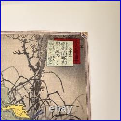 Ginko Yasumasa Hakamadare Japanese Woodblock Print Vtg Authentic 8.75 X 6.25