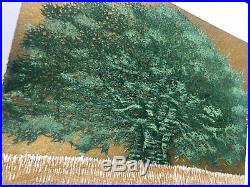 HAJIME NAMIKI GreenTree on GoldFoil (TreeScene76) Japanese Woodblock Print
