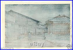 HASUI JAPANESE Hand Printed Woodblock Print HANGA Tokaido Nissaka in Rain