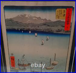 HIROSHIGE (1797-1858) Kusatsu ORIGINAL Edo PERIOD 1855 Color Woodblock 53Tokaido