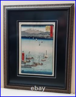 HIROSHIGE (1797-1858) Kusatsu ORIGINAL Edo PERIOD 1855 Color Woodblock 53Tokaido