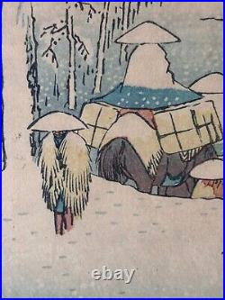 HIROSHIGE #58 Fujikawa from 53 Stations Original Woodblock 1855