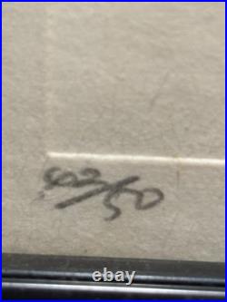 Haku Maki Limited Edition Japanese Woodblock Print Poem 5, B Hand Signed