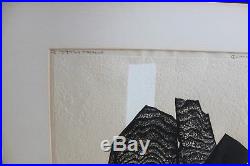 Haku Maki Rare Pair Large Abstract Woodblock Prints Remain Series