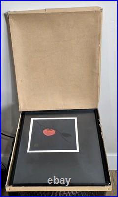 Haku Maki Signed Woodblock Print Persimmon Sosaku Hanga 22/153 Embossed with Box