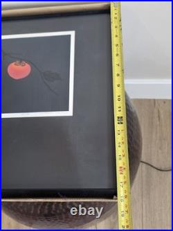 Haku Maki Signed Woodblock Print Persimmon Sosaku Hanga 22/153 Embossed with Box
