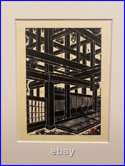 Haruhiko Sonogaki Hida Takayama Old Folk House Woodblock Print Signed Framed