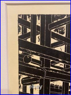 Haruhiko Sonogaki Hida Takayama Old Folk House Woodblock Print Signed Framed