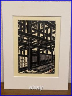 Haruhiko Sonogaki Hida Takayama Old Folk House Woodblock Print Signed Framed