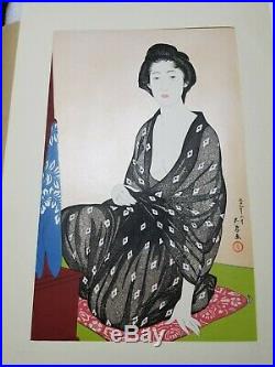 Hashiguchi Goyo Japanese Woodblock Print Summer Kimono