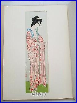 Hashiguchi Goyo Japanese Woodblock Print Woman in Long Undergarment