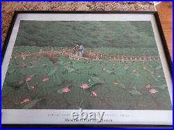 Hasui Kawase Japanese Woodblock Print Shiba, Benten Pond