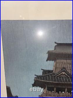 Hasui Kawase Japanese Woodblock Print-bell Tower At Okayama