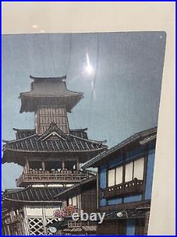 Hasui Kawase Japanese Woodblock Print-bell Tower At Okayama