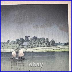 Hasui Kawase Samidare Arakawa Japanese Woodblock Print Ukiyo-e